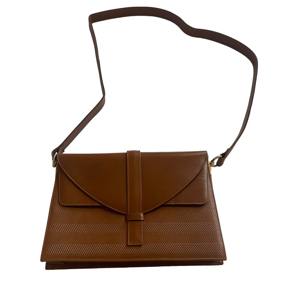 Gallery Originals Brown‎ Leather Crossbody Bag Purse Made In Spain